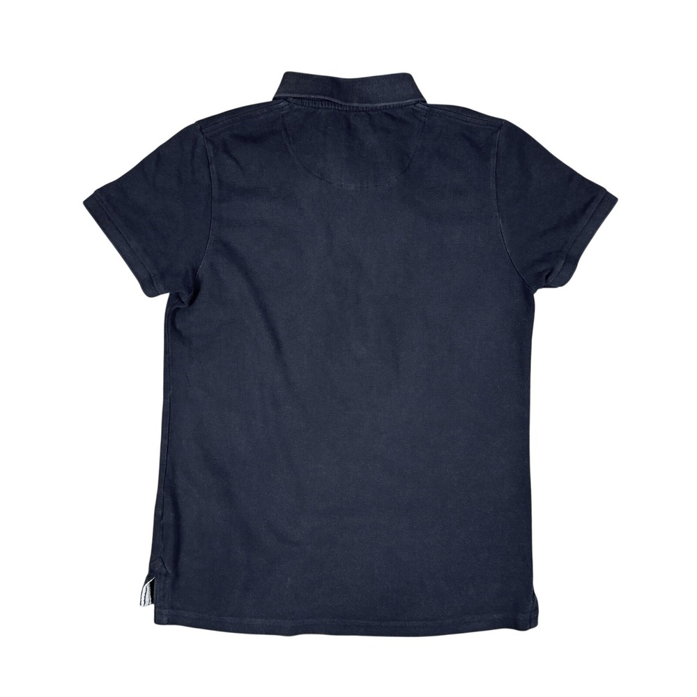 Y2K Lacoste Polo Shirt Women's Medium Black Preppy Croc Logo Casual Top - Picture 2 of 10